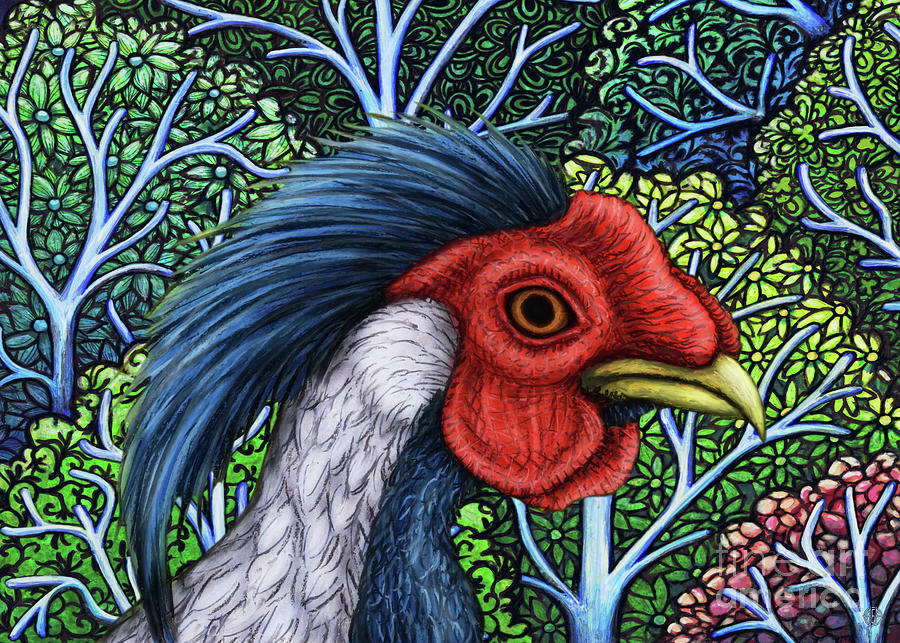 Silver Pheasant Treescape Painting by Amy E Fraser