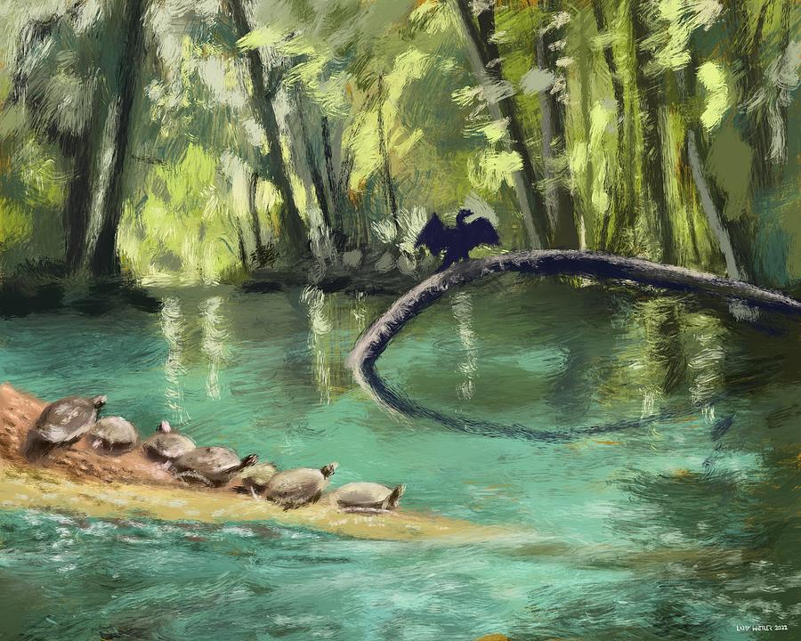 Silver River Fauna  Painting by Larry Whitler