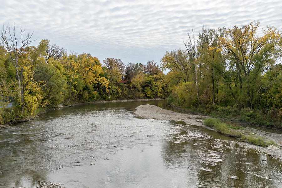 Silver River Flow - Autumn at the Humber River in Toronto Ontario Photograph by Georgia Mizuleva