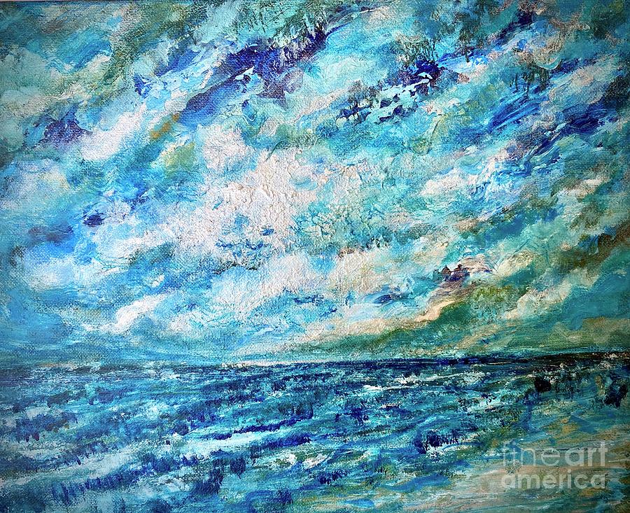 Silver Sea Painting by Francelle Theriot