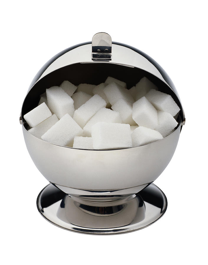 Silver Sugar Bowl with Sugar Cubes Photograph by Ryan McVay