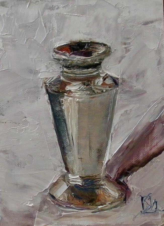 Silver vase Painting by Lee Stockwell