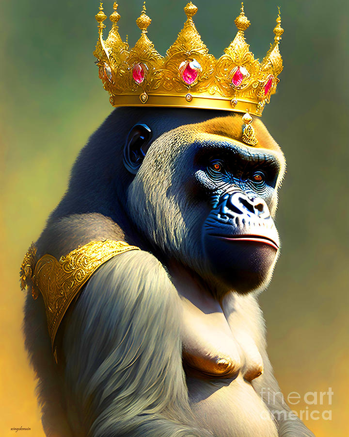 Silverback Gorilla King Of The Jungle 20230219a Mixed Media by ...