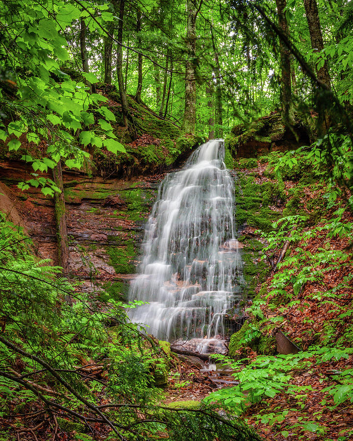 Waterfall Photograph - Silverbell Falls by Tim Trombley
