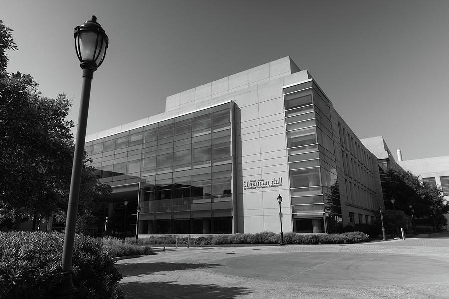 Silverman Hall at Northwestern University in black and white Photograph by Eldon McGraw