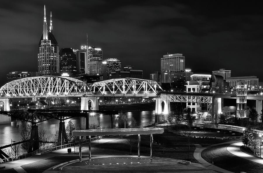 Silvery Skyline of Nashville Photograph by Frozen in Time Fine Art Photography