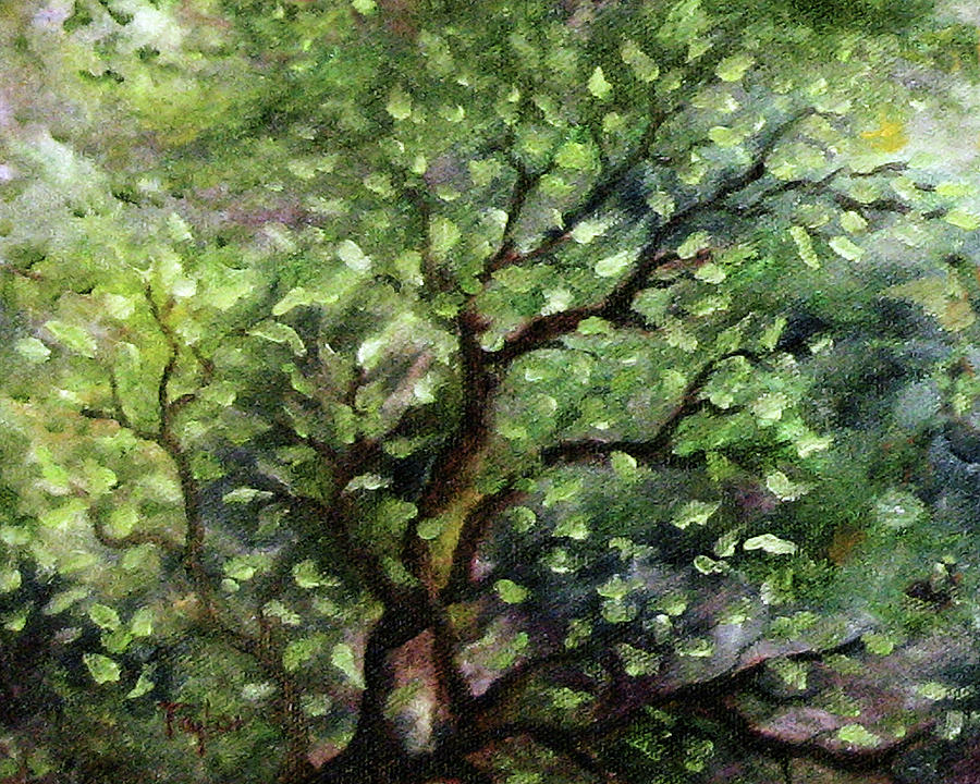 Silvery Tree Painting by FT McKinstry