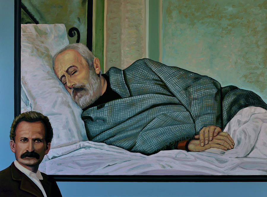 Silvestro Legas Dying Mazzini Painting Painting by Paul Meijering