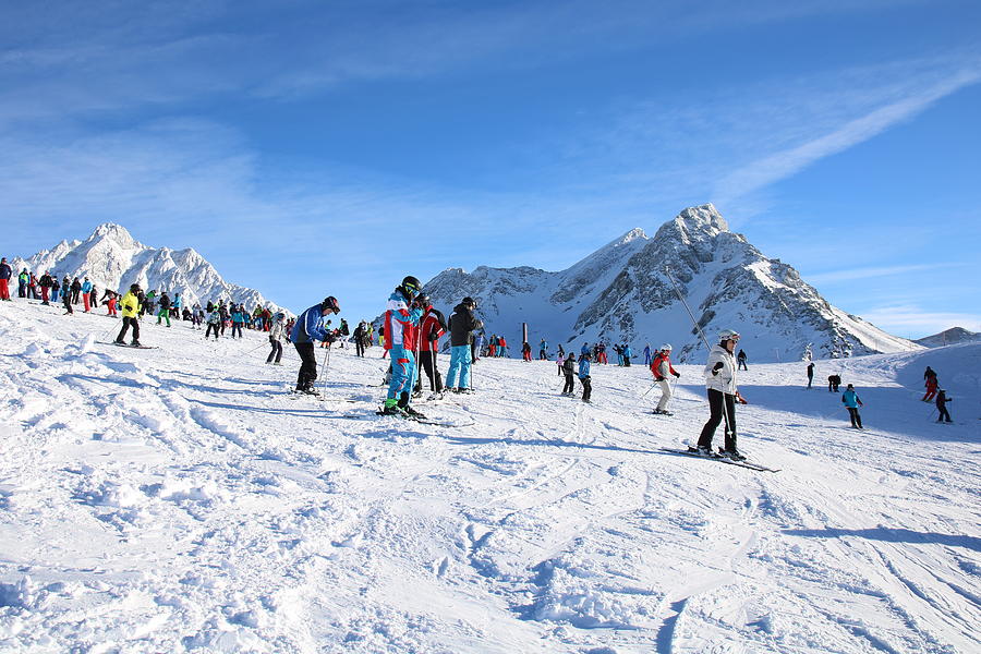 Silvretta Ischgl Samnaun Ski resort and mountain range Photograph by Pejft