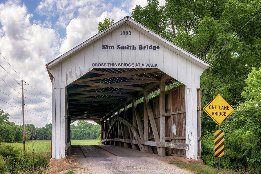 Sim Smith Covered Bridge - Park County, IN Photograph by Susan Rissi Tregoning