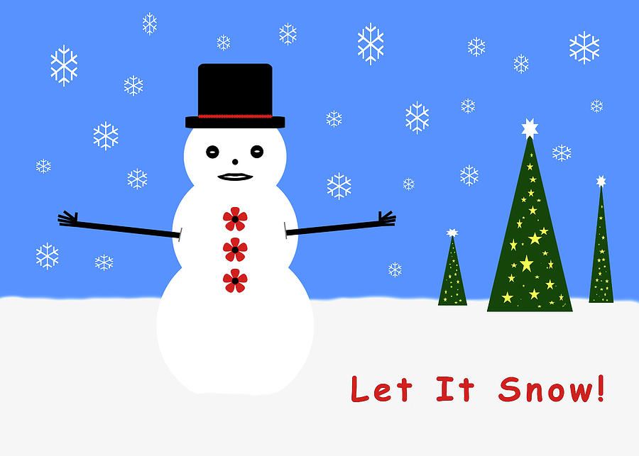 Simon Says Let It Snow Digital Art by Kathy K McClellan