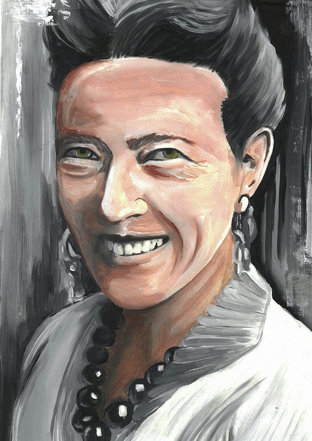 Simone de Beauvoir Digital Art by Smh Yrdbk Fine Art America