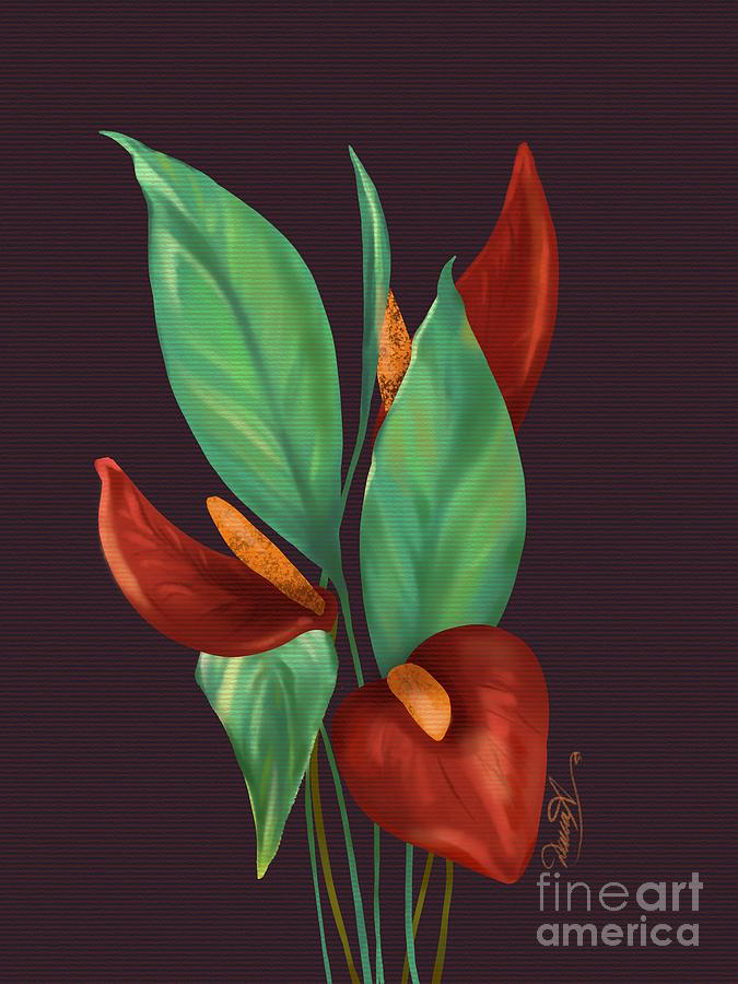 Simple Anthuriums Painting