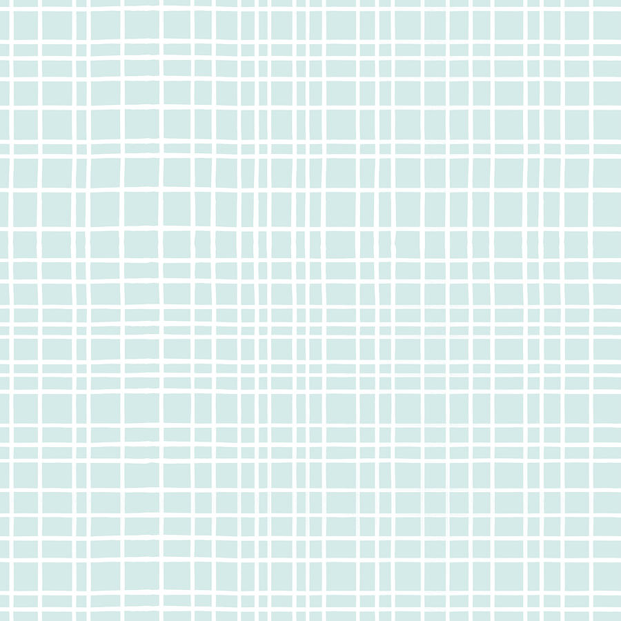 Simple Blue Grid Pattern - Art by Jen Montgomery Painting by Jen Montgomery