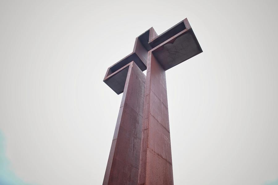 Simple Dramatic Cross Christian Spiritual Religious Photograph