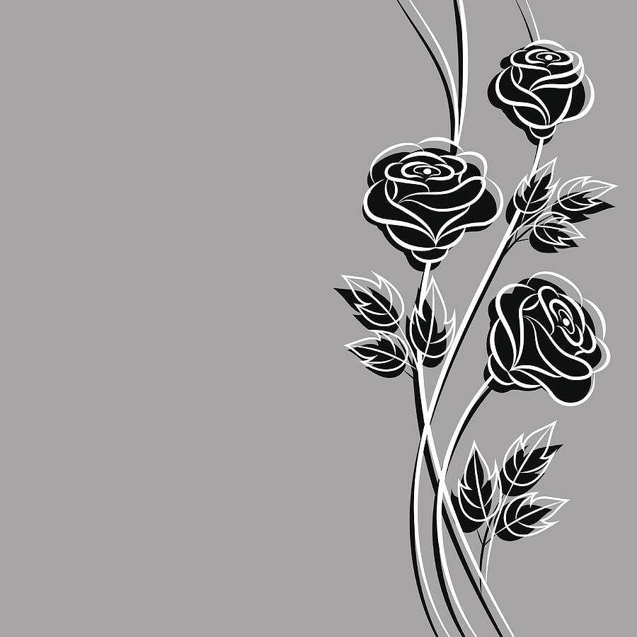 Simple floral background Drawing by Debopre