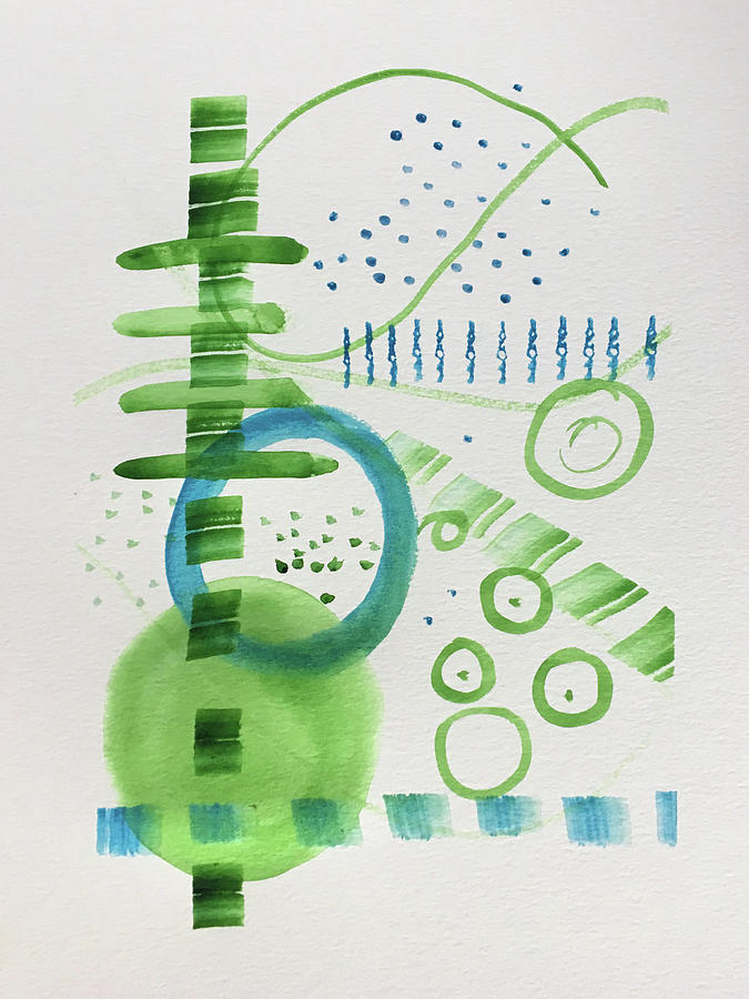 Simple Green 2 Painting by Nancy Merkle