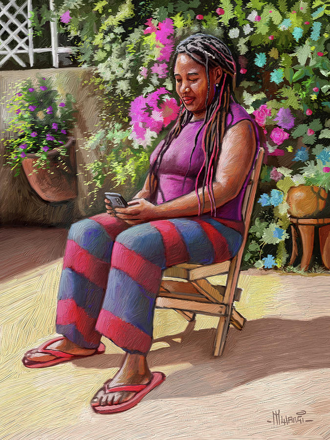 Paradise Painting - Simple Joys by Anthony Mwangi