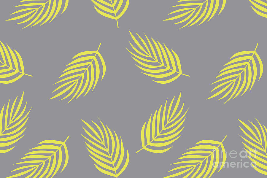 Simple Palm Leaf Botanical Pattern V2 Pantone 2021 Color Of The Year ...