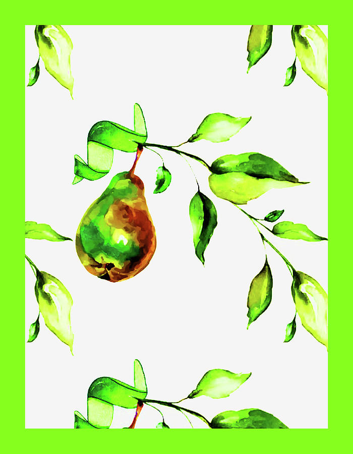 Simple Pear Digital Art by Fine Art by Alexandra