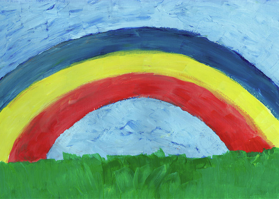 Simple rainbow Painting by Lenka Rottova - Fine Art America