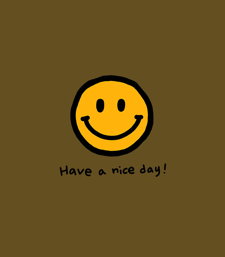 Simple Retro Happy Face Have a nice day Smiley Face Digital Art by ...