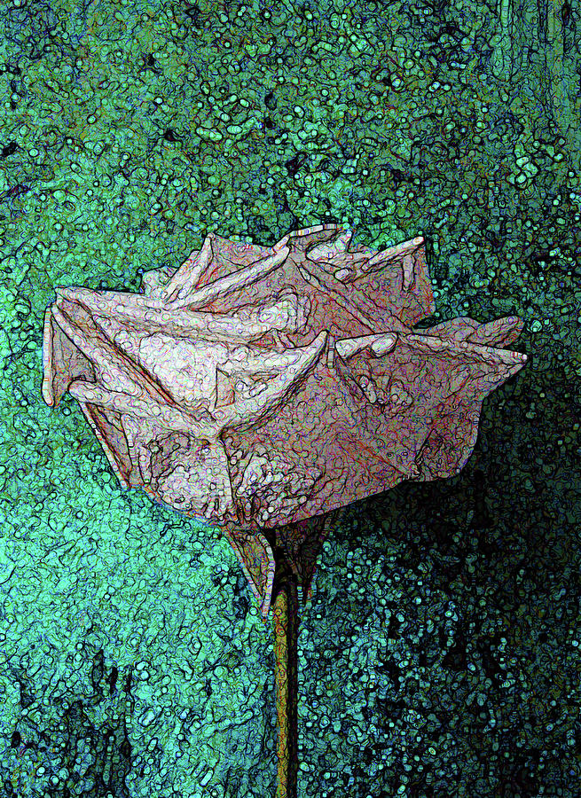 Simple Rose Painting by Corinne Carroll