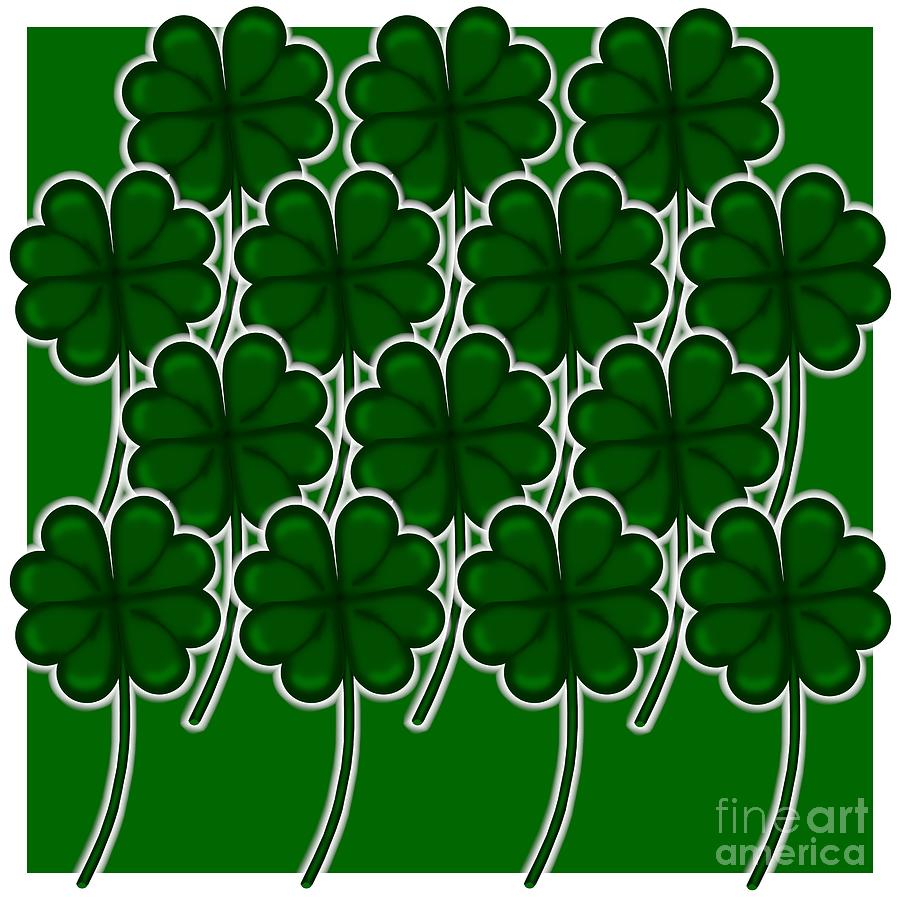 Simple Shamrock  Pattern for Saint Patricks Day Photograph by Colleen Cornelius