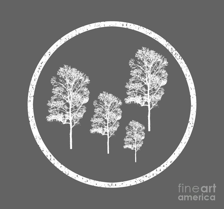 Simple Tree T shirt, Outdoor Lover Shirt, Nature, Trees Shirt, Woods, T shirt for Women, Outdoors, Digital Art by David Millenheft