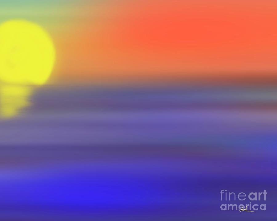 Sunrise Painting - Simplest Sunrise by Jack Bunds Sunrise Painting - Simplest Sunrise by Jack Bunds