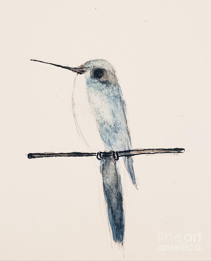 Simply Be Hummingbird  Painting by Margaret Welsh Willowsilk