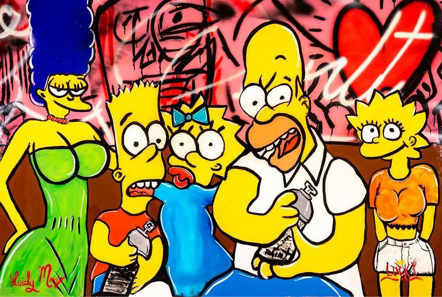 Simpsons Painting by Leidy Mazo Abel | Fine Art America