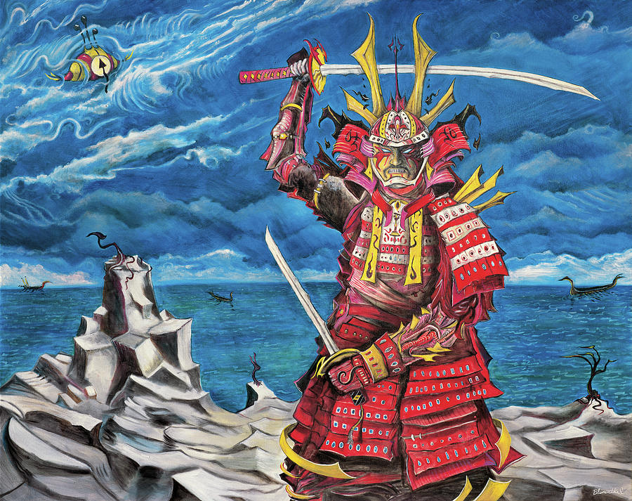 Sin Mint Samurai Painting by Yom Tov Blumenthal