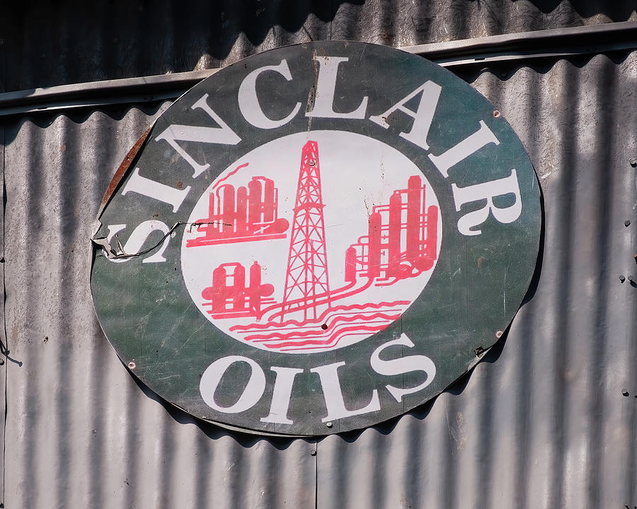 Man Cave Sign Photograph - Sinclair oils sign by Flees Photos