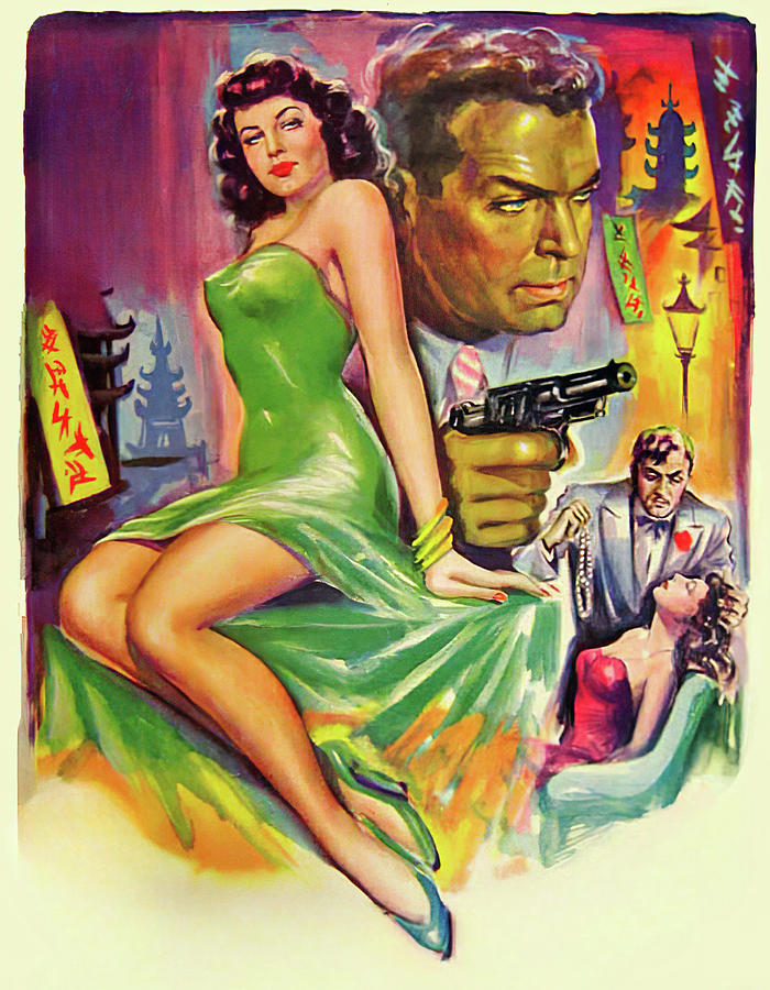 Ava Gardner Painting - Singapore, 1947, movie poster painting by Movie World Posters