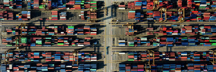 Singapore docks from above Photograph by Sonny Ryse