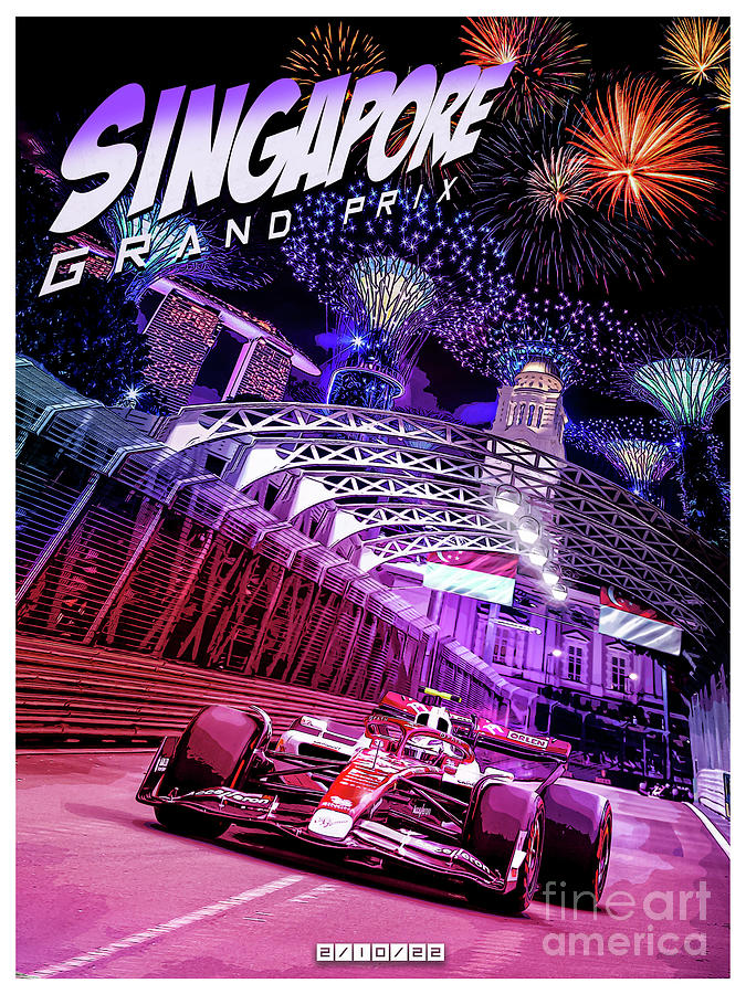 Singapore F1 Grand Prix 2022 Race Poster Digital Art by Rjd Photography ...