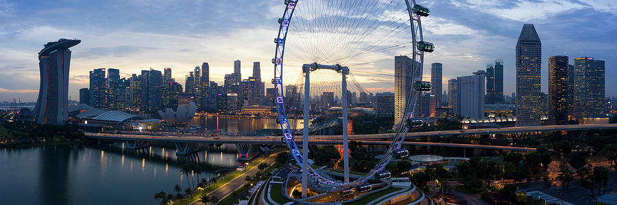 Singapore flyer Photograph by Sonny Ryse