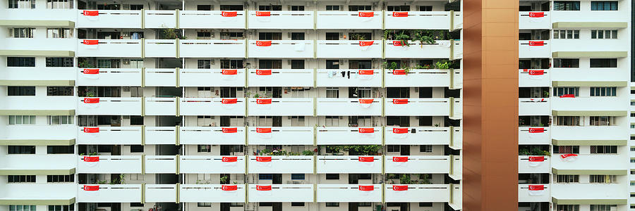 Singapore HDB Flags 2 Photograph by Sonny Ryse