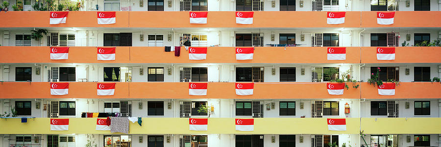 Singapore HDB Flags 5 Photograph by Sonny Ryse
