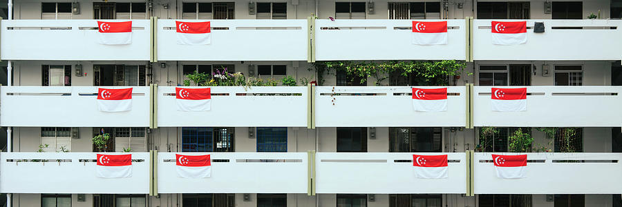 Singapore HDB Flags Photograph by Sonny Ryse