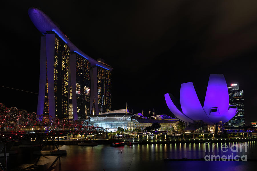 Singapore Lights Photograph by Rebecca Caroline Photography