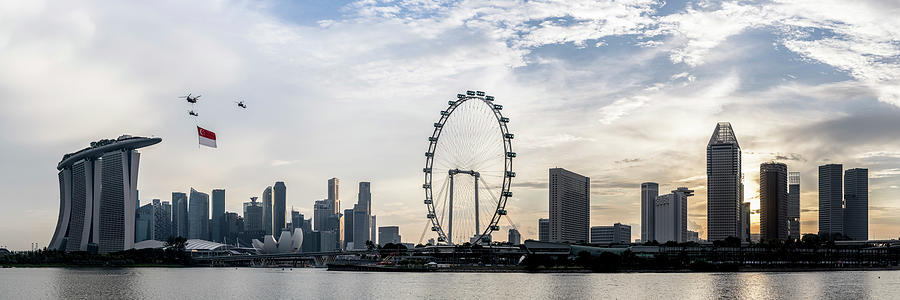 Singapore Skyline SG50 show Photograph by Sonny Ryse
