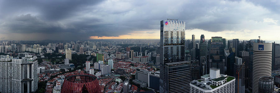 Singapore Stormy City Photograph by Sonny Ryse