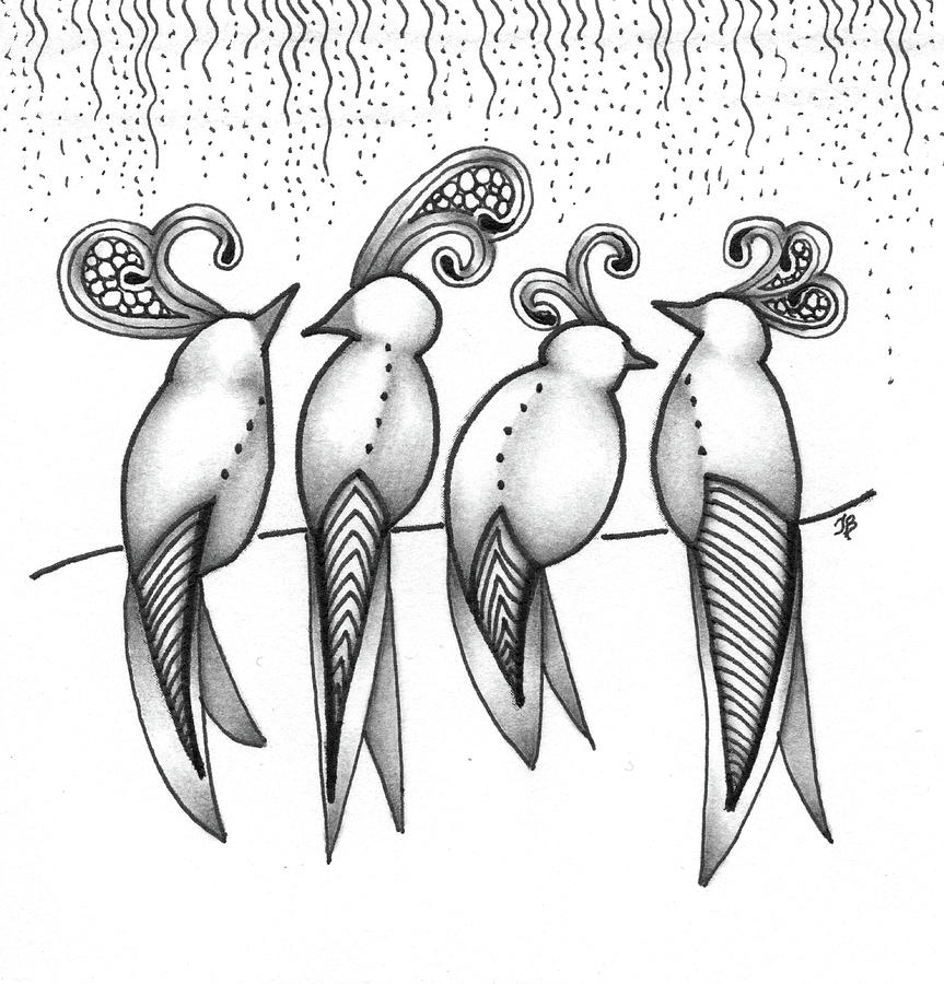 Singin in the Rain Drawing by Jan Steinle
