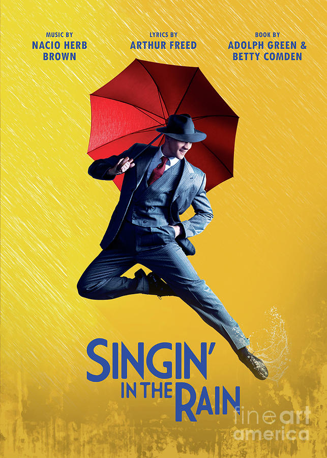 Broadway Digital Art - Singin In The Rain Musical by Bo Kev