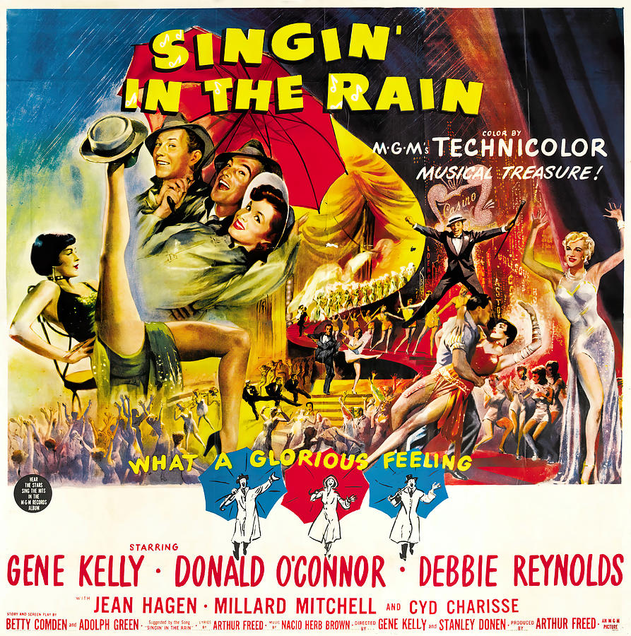 Nostalgic Art Blechpostkarte Singing in the rain Gene Kelly Feeling Regen #