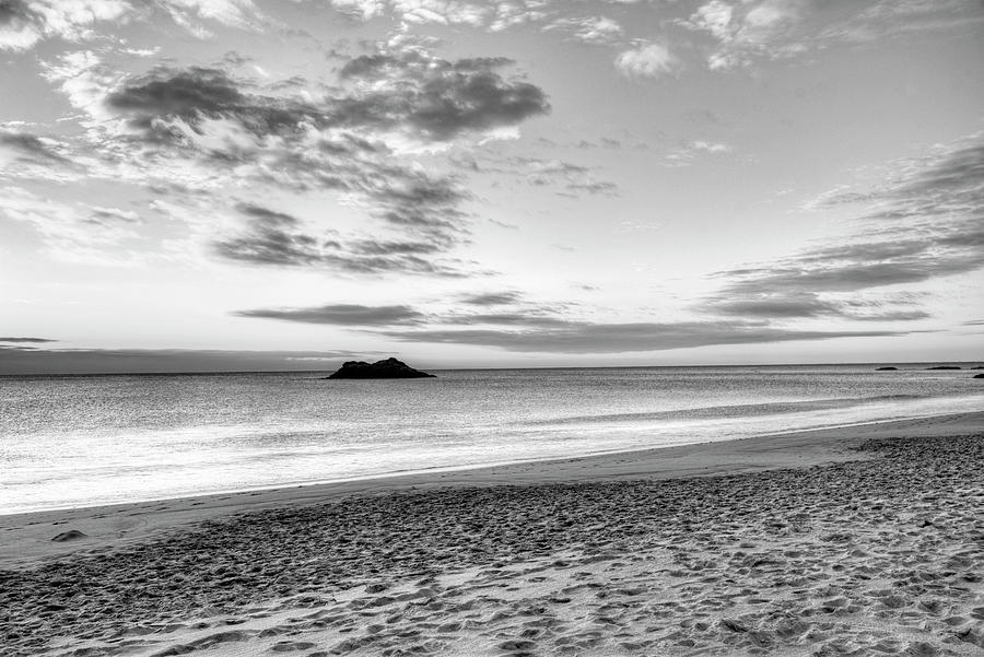 Singing Beach Manchester MA Sunrise Island Black and White Photograph by Toby McGuire
