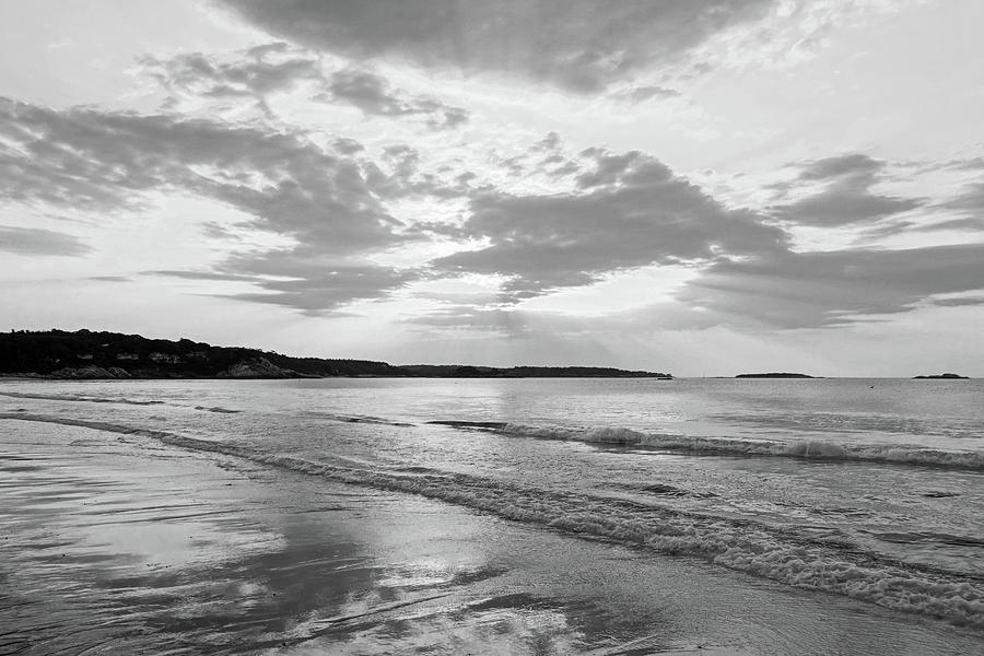 Singing Beach Sun Rays Manchester by the Sea MA Black and White Photograph by Toby McGuire