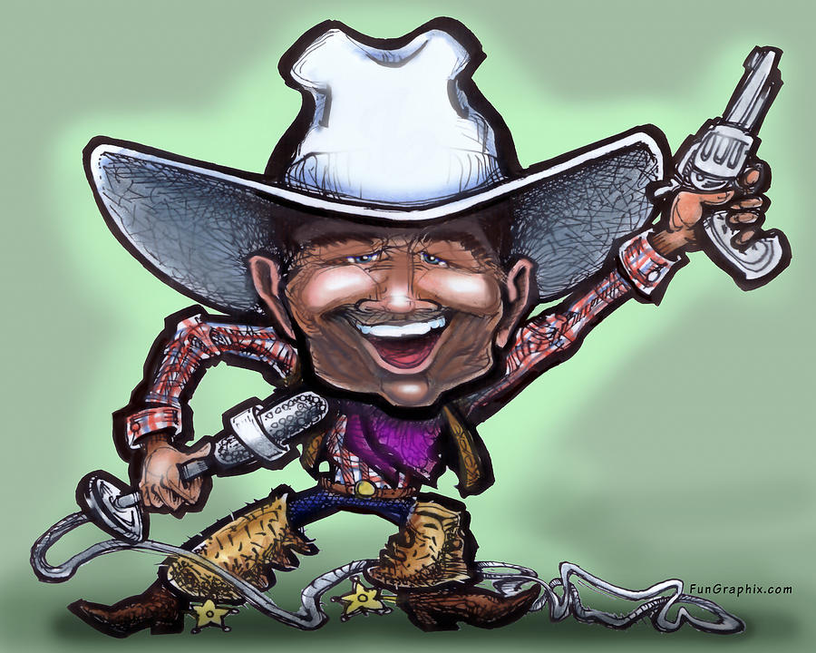 Singing Cowboy Digital Art by Kevin Middleton